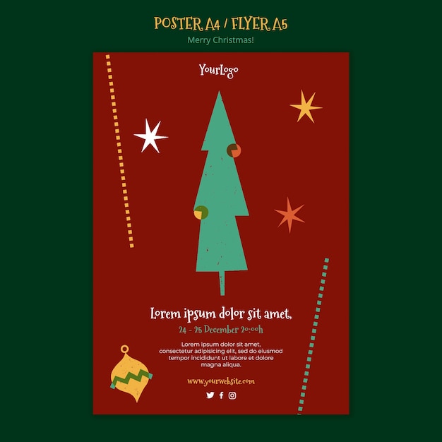 Modèle d'affiche pour Noël