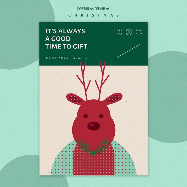 Modèle d'affiche pour Noël