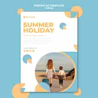 PSD gratuit modèle d'affiche pour les vacances d'été