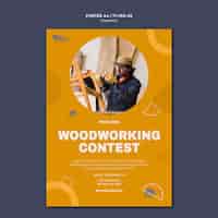 PSD gratuit modèle d'affiche publicitaire de charpentier