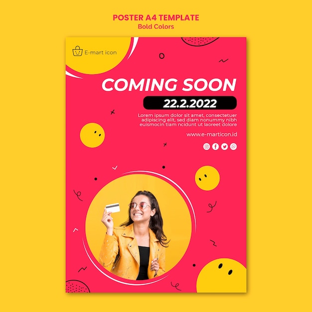 Modèle d'affiche publicitaire de vente