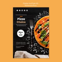 Modèle d'affiche de restaurant de pizza