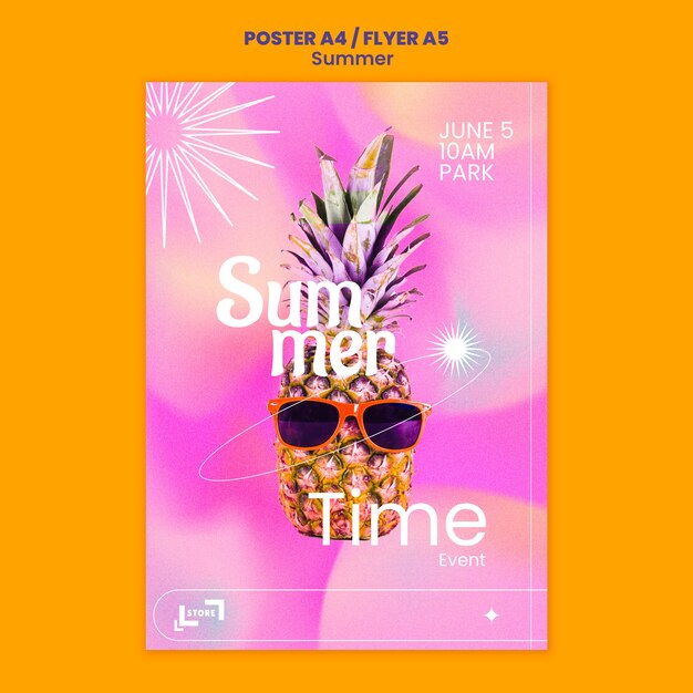 Modèle d'affiche de la saison d'été