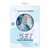 PSD gratuit modèle d'affiche se faire vacciner