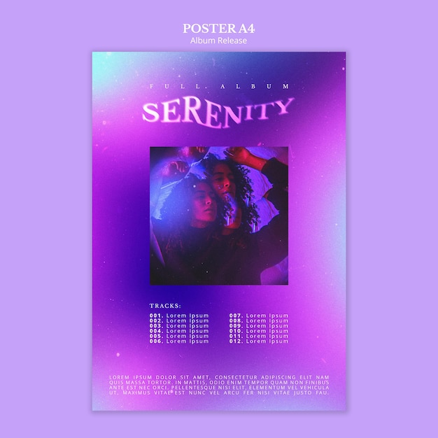 PSD gratuit modèle d'affiche de sortie d'album