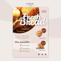 PSD gratuit modèle d'affiche de spécialités de pain frais