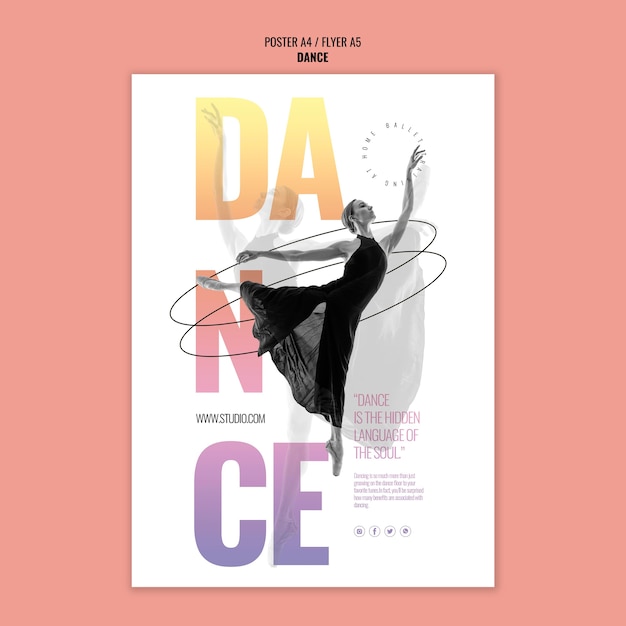 Modèle D'affiche De Studio De Danse