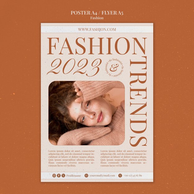 Modèle d'affiche des tendances de la mode