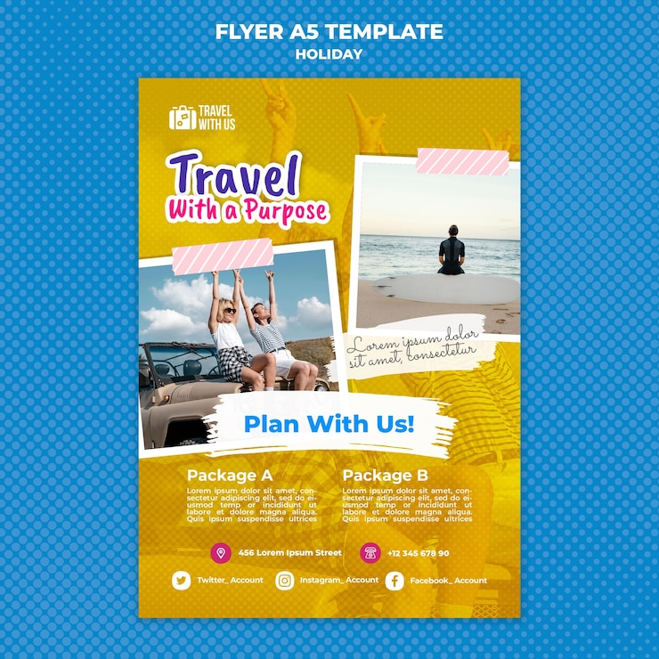 PSD gratuit modèle d'affiche de vacances