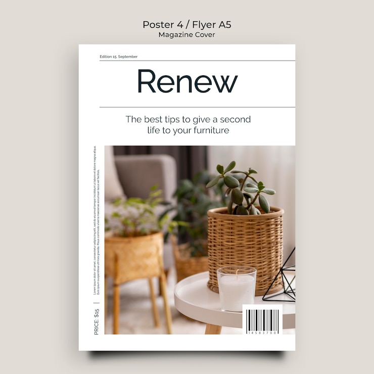 PSD gratuit modèle d'affiche verticale d'entreprise de magazine