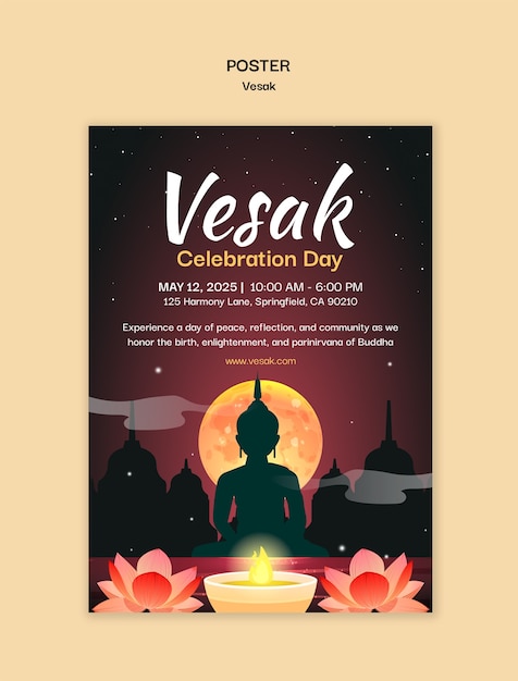 Le modèle de l'affiche de Vesak
