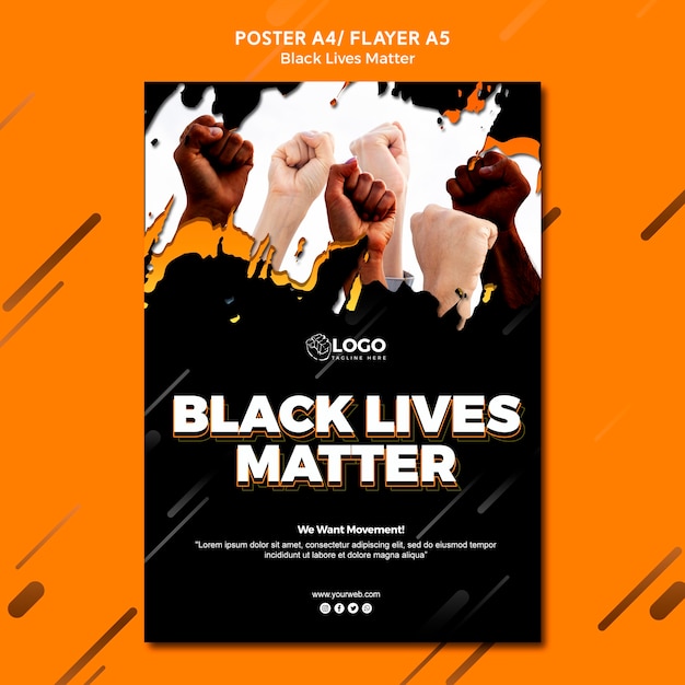 Modèle d'Affiche de vie noire