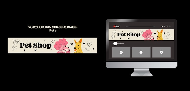 Modèle d'animal de compagnie design plat