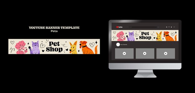 Modèle d'animal de compagnie design plat