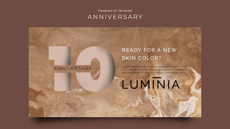 PSD gratuit modèle d'anniversaire design plat