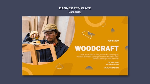 Modèle d'annonce de charpentier de bannière