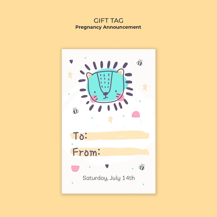 PSD gratuit modèle d'annonce de grossesse