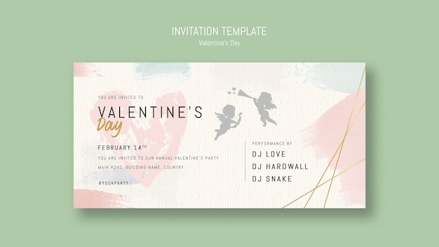 Modèle Annuel D'invitation à La Fête De La Saint-valentin