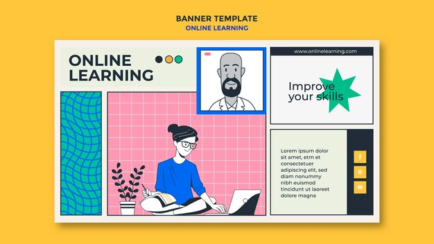 Modèle d'apprentissage en ligne de bannière