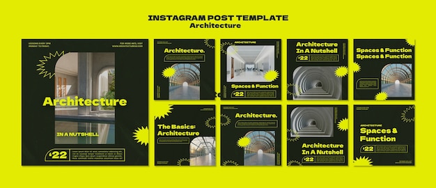 PSD gratuit modèle d'architecte design plat