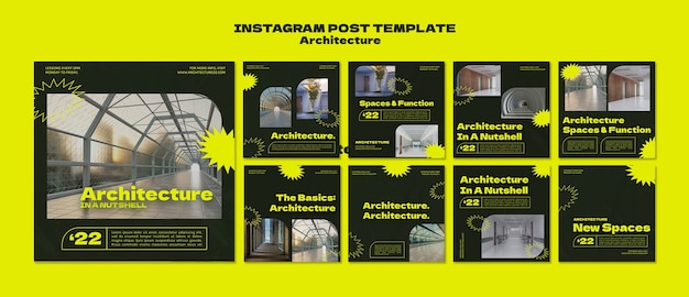 PSD gratuit modèle d'architecte design plat