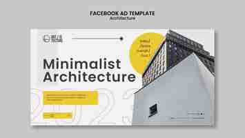 PSD gratuit modèle d'architecture design plat