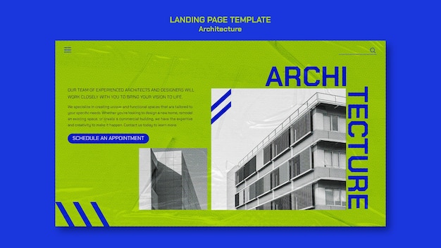 PSD gratuit modèle d'architecture design plat