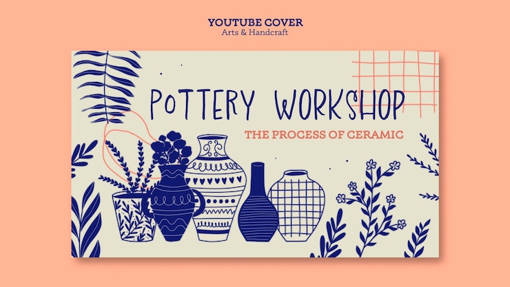 PSD gratuit modèle d'art et d'artisanat dessiné à la main