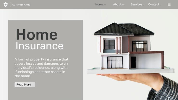 PSD gratuit modèle d'assurance habitation psd avec texte modifiable