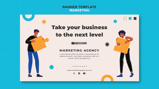 Modèle de bannière d'agence de marketing