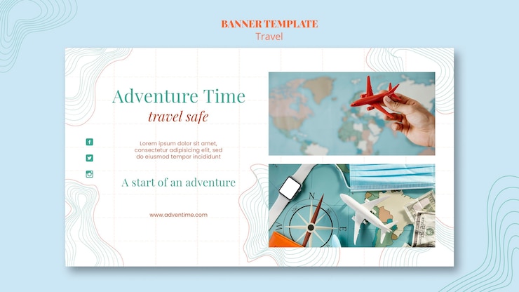PSD gratuit modèle de bannière d'agence de voyage