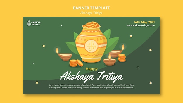 PSD gratuit modèle de bannière akshaya tritiya