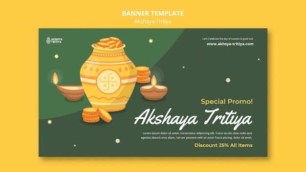 PSD gratuit modèle de bannière akshaya tritiya