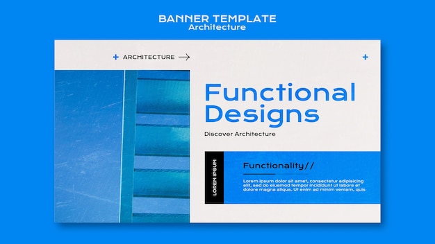 PSD gratuit modèle de bannière d'architecture