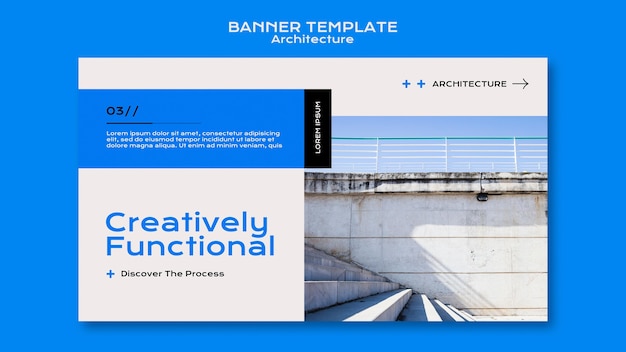 PSD gratuit modèle de bannière d'architecture