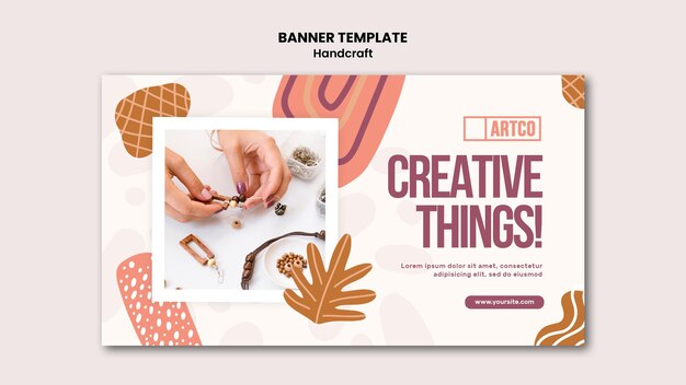 Modèle de bannière artisanale