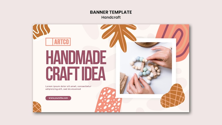PSD gratuit modèle de bannière artisanale
