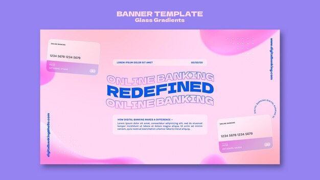 Modèle de bannière de banque en ligne