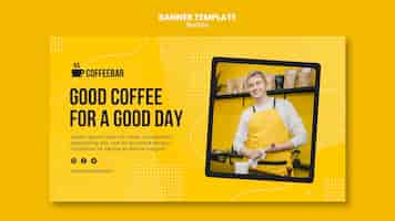 PSD gratuit modèle de bannière barista