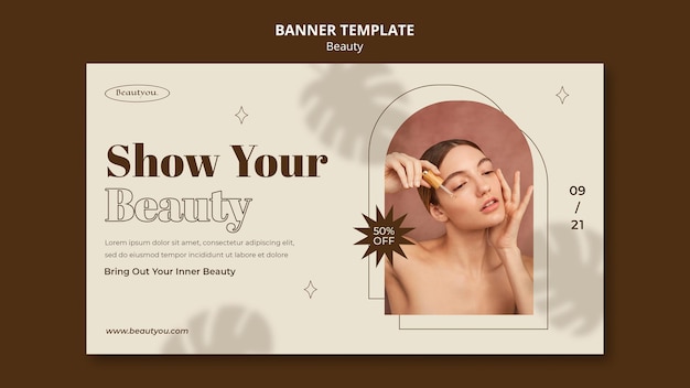 PSD gratuit modèle de bannière de beauté naturelle