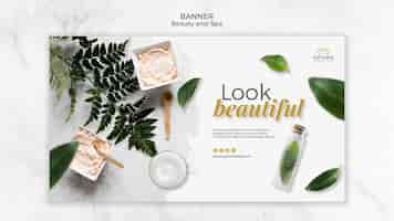 PSD gratuit modèle de bannière de beauté et spa