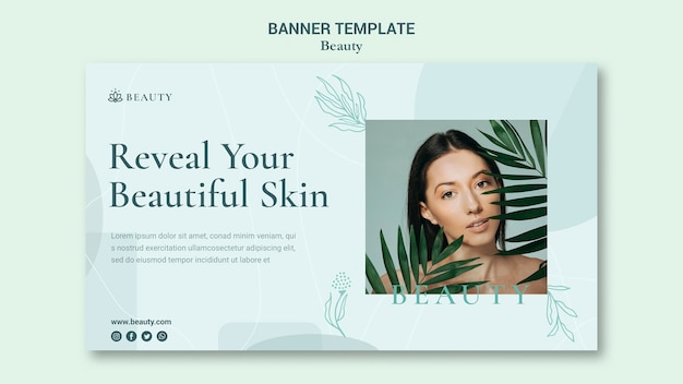 PSD gratuit modèle de bannière de beauté