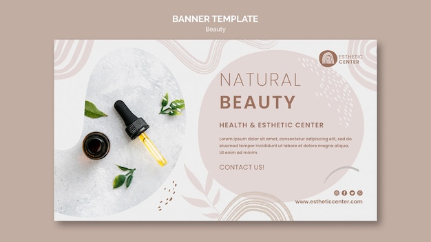 PSD gratuit modèle de bannière de beauté