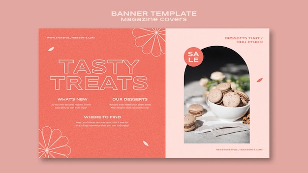 PSD gratuit modèle de bannière de bonbons et de friandises