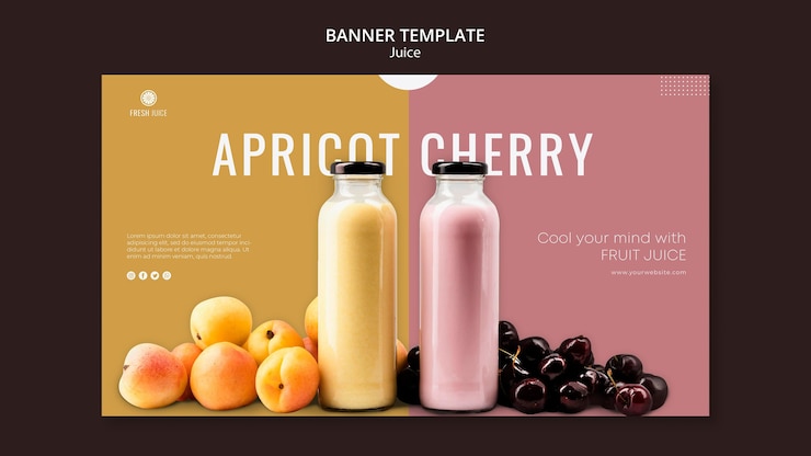 PSD gratuit modèle de bannière de bouteille de jus