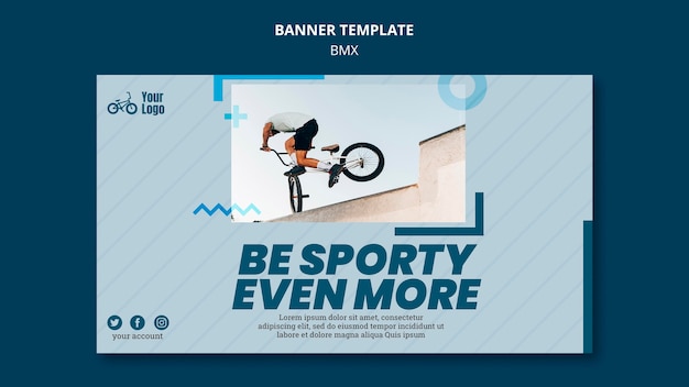 PSD gratuit modèle de bannière de boutique bmx