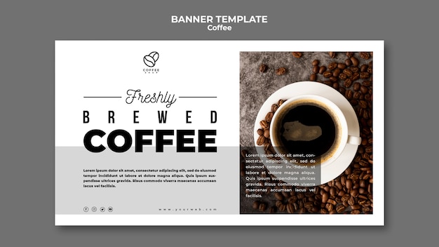 PSD gratuit modèle de bannière de café infusé