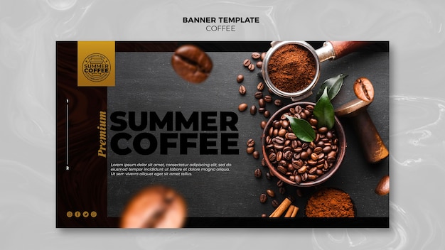 PSD gratuit modèle de bannière de café