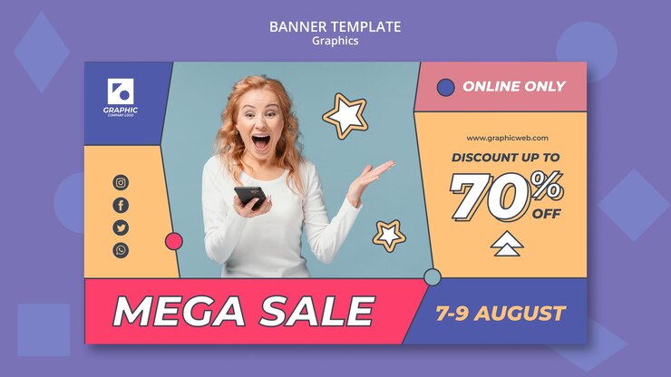PSD gratuit modèle de bannière de classe graphique