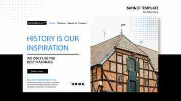 PSD gratuit modèle de bannière de concept d'architecture